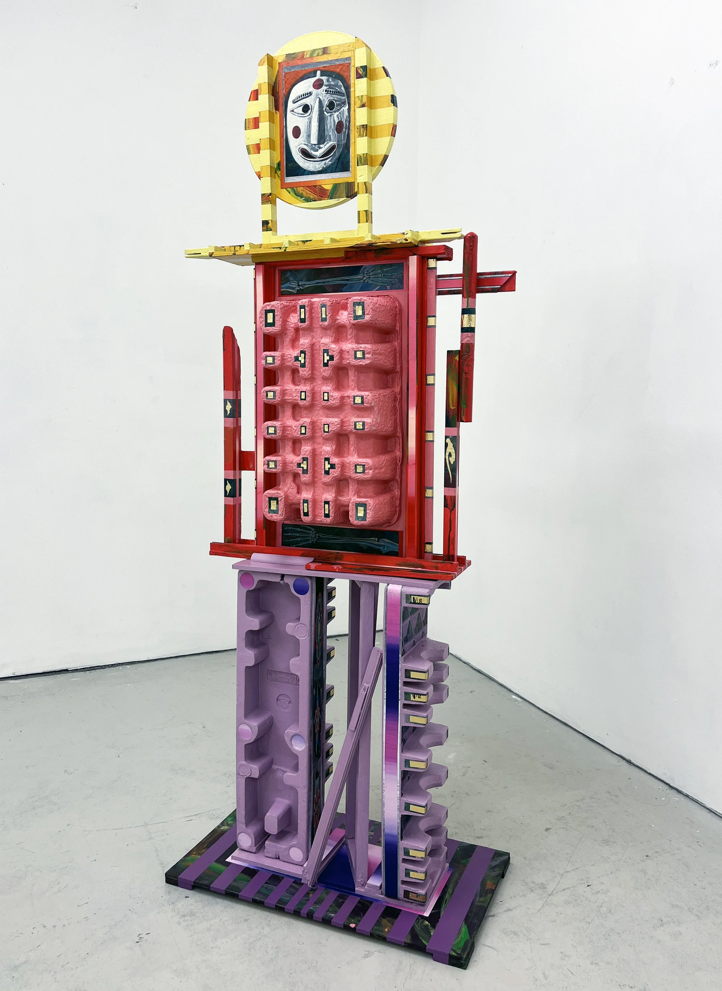 Non-monumental monument II,
Acrylic and Pen Drawing on Found Objects,
57(w)cm x 155(h)cm x 35(d)cm, 2026