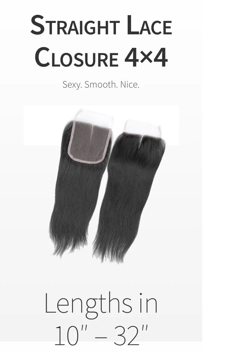 Virgin Remy Straight Closure 4x4