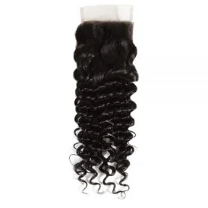 Virgin Remy Deep Wavy Lace Closure 4x4
