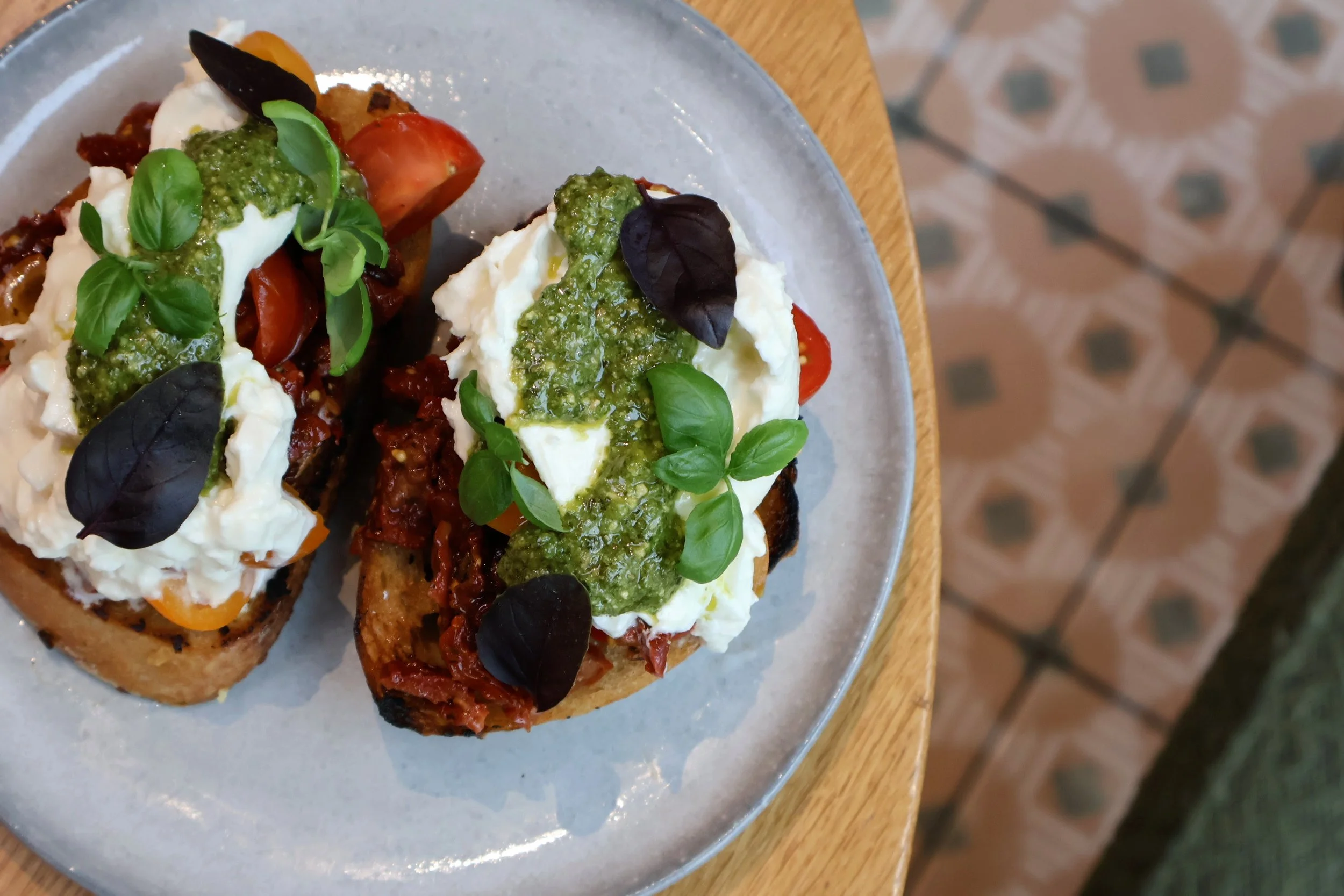 Burrata Caprese Tartine