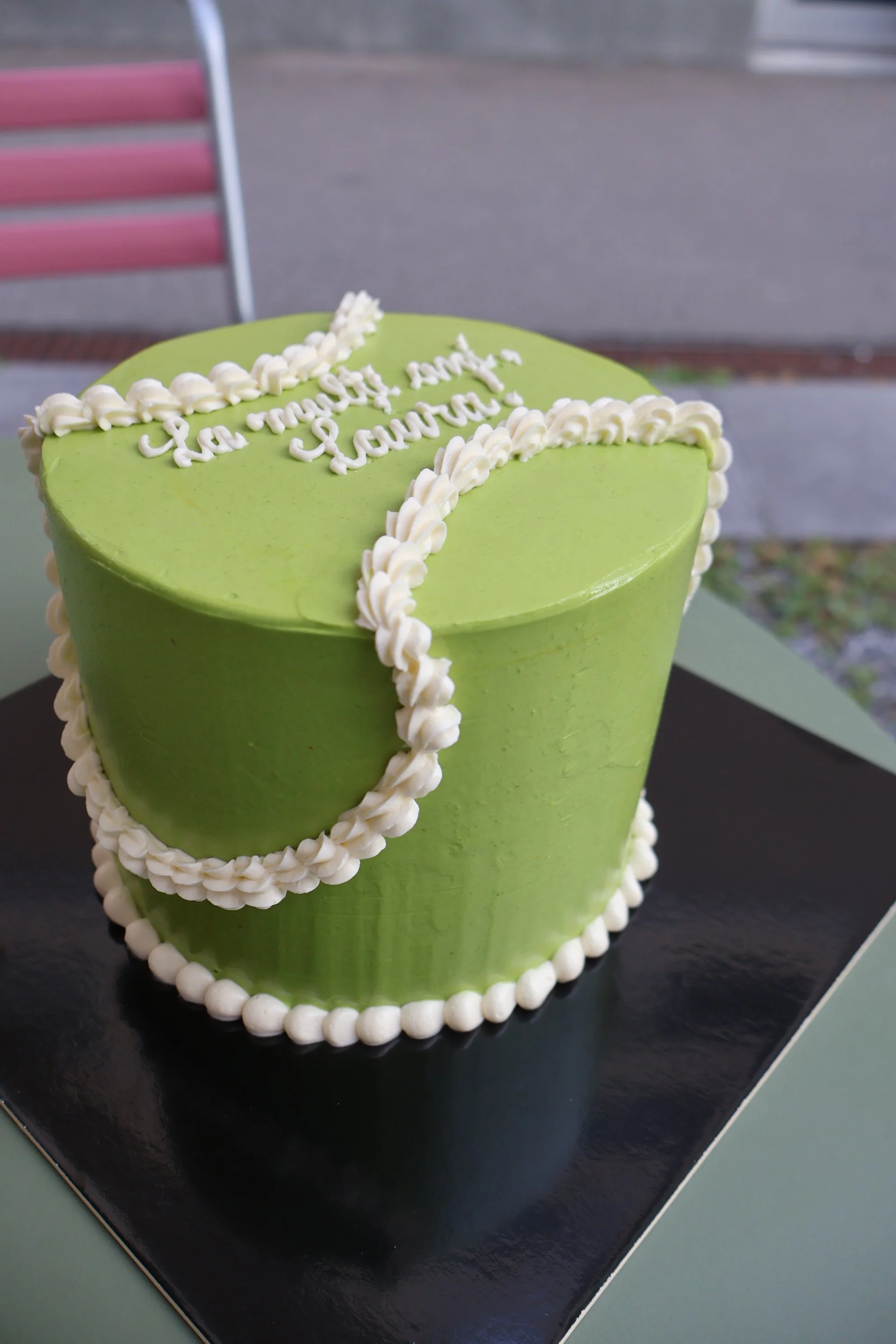 Themed tennis ball cake