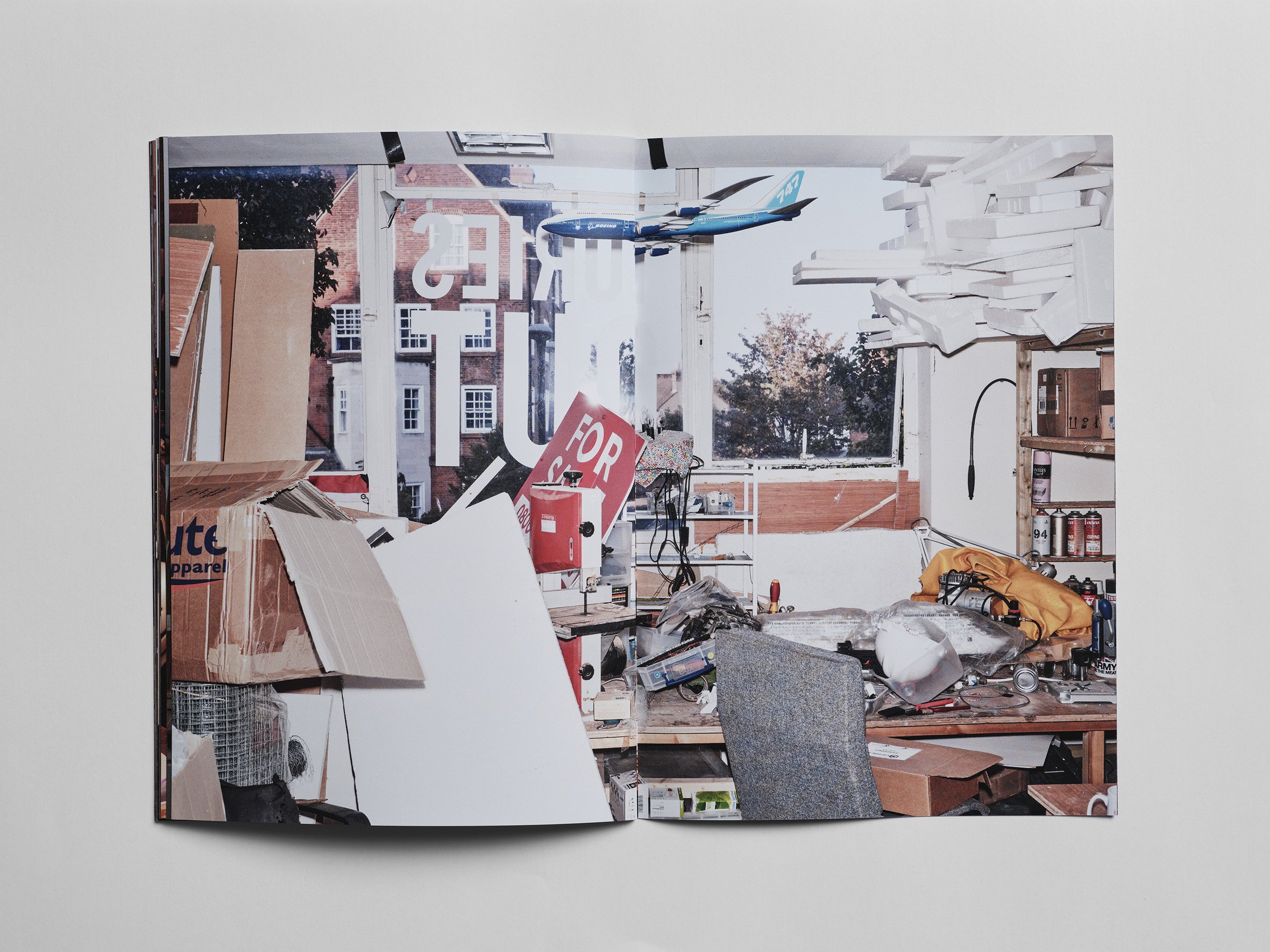 Photograph of artist Darren Cullen's studio aka Spelling Mistakes Cost Lives, taken by London based photographer Maxwell Anderson