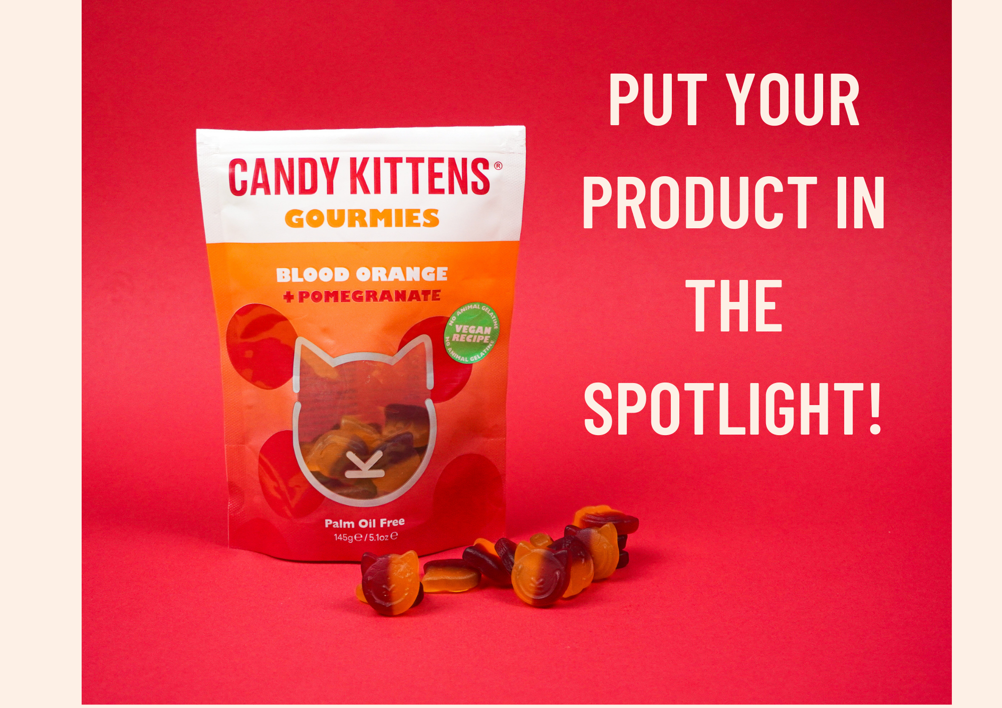 Vegan sweets. Vegan food. Vegan food photography. Food photography. Product photography. Candy kittens.