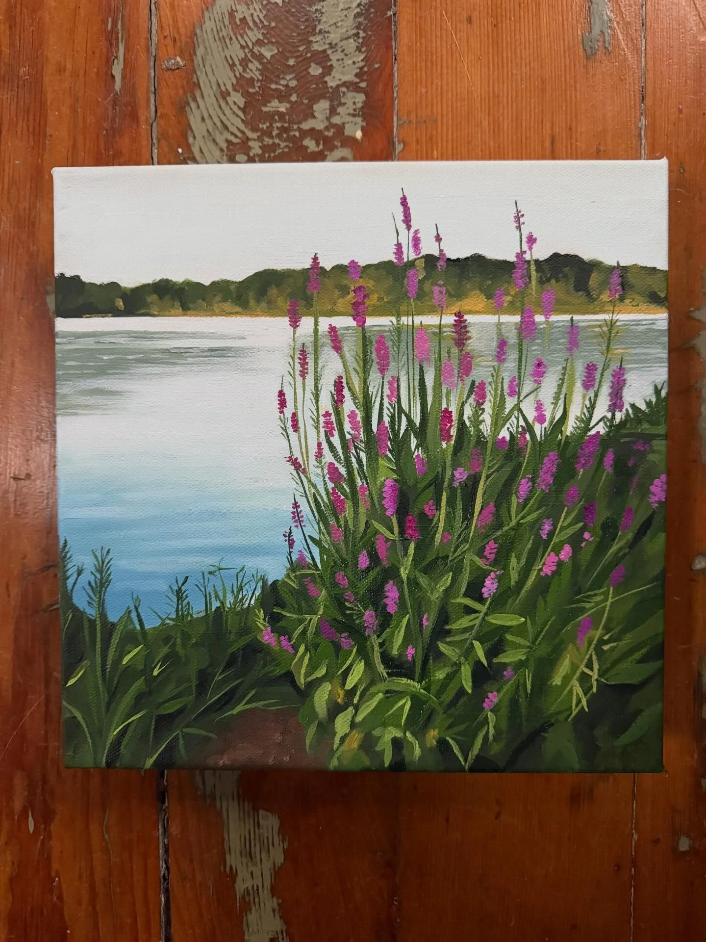 This painting has been on my heart for a few years. A picture I took in Colorado after 4 wheeling to a remote spot along a creek and reservoir. Such an amazing place and experience!
Seems very simple but it gives me that soft peaceful joy that I crav