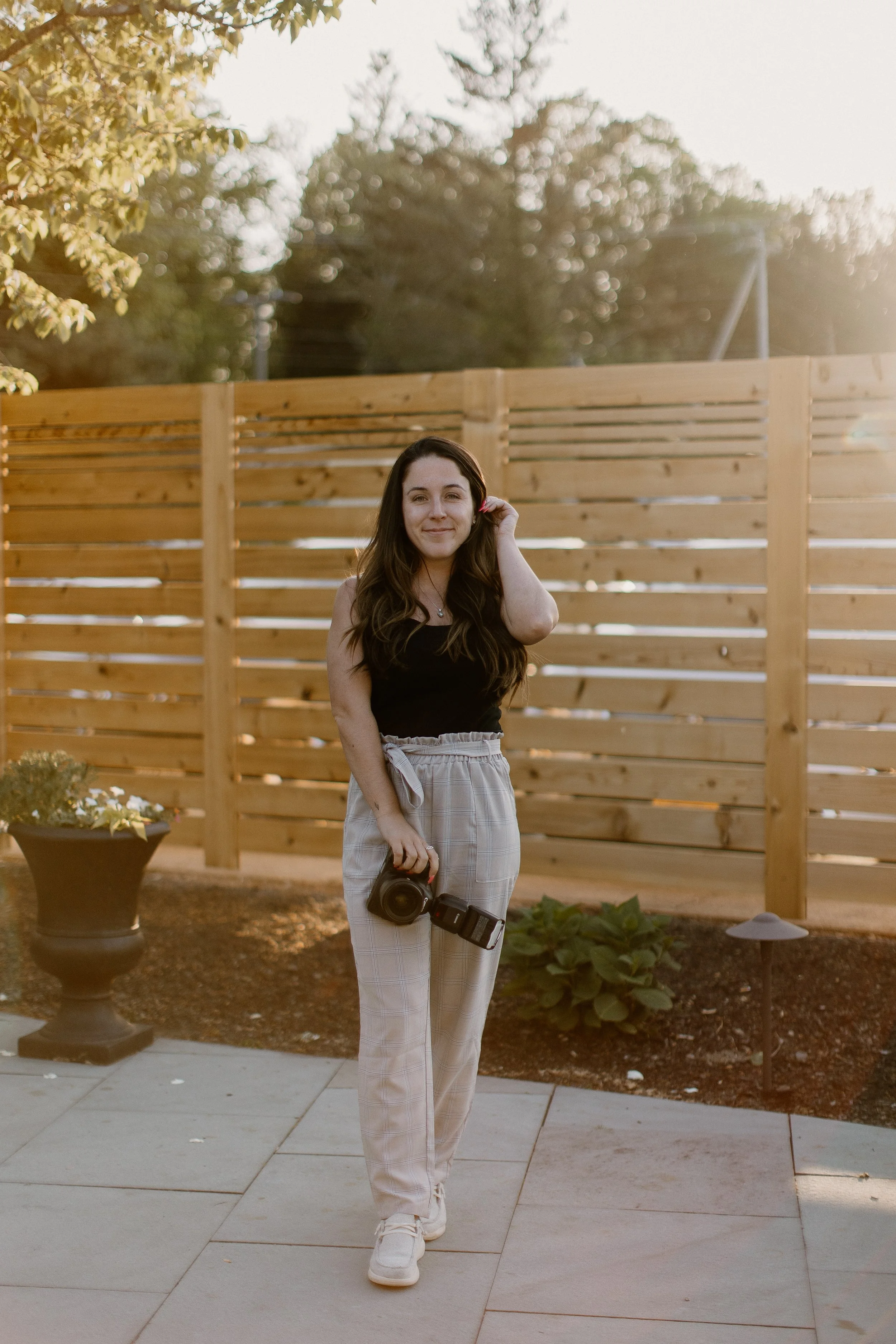 Photographer posing for a picture of herself