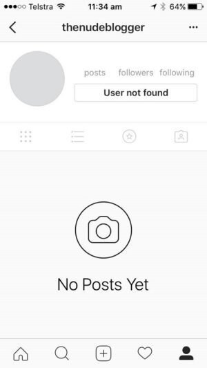 BREAKING NEWS: The Nude Blogger Instagram account deactivated!