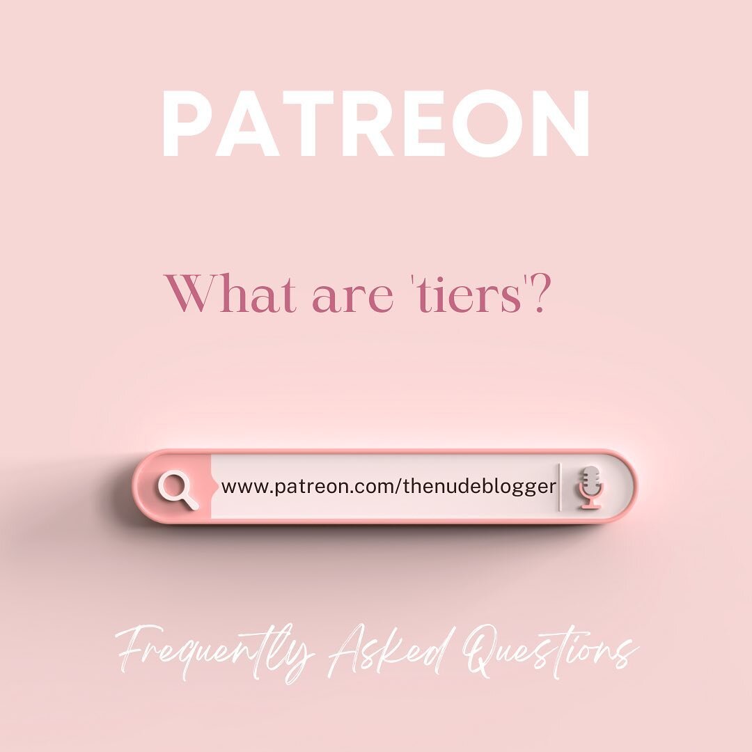 PATREON FAQ: What are &lsquo;tiers&rsquo;? 

The great thing about Patreon is that creators have the option to create various &lsquo;tiers&rsquo;&hellip;

Tiers are levels of membership (customised by the creator/creatress (me in this case!)) that gi