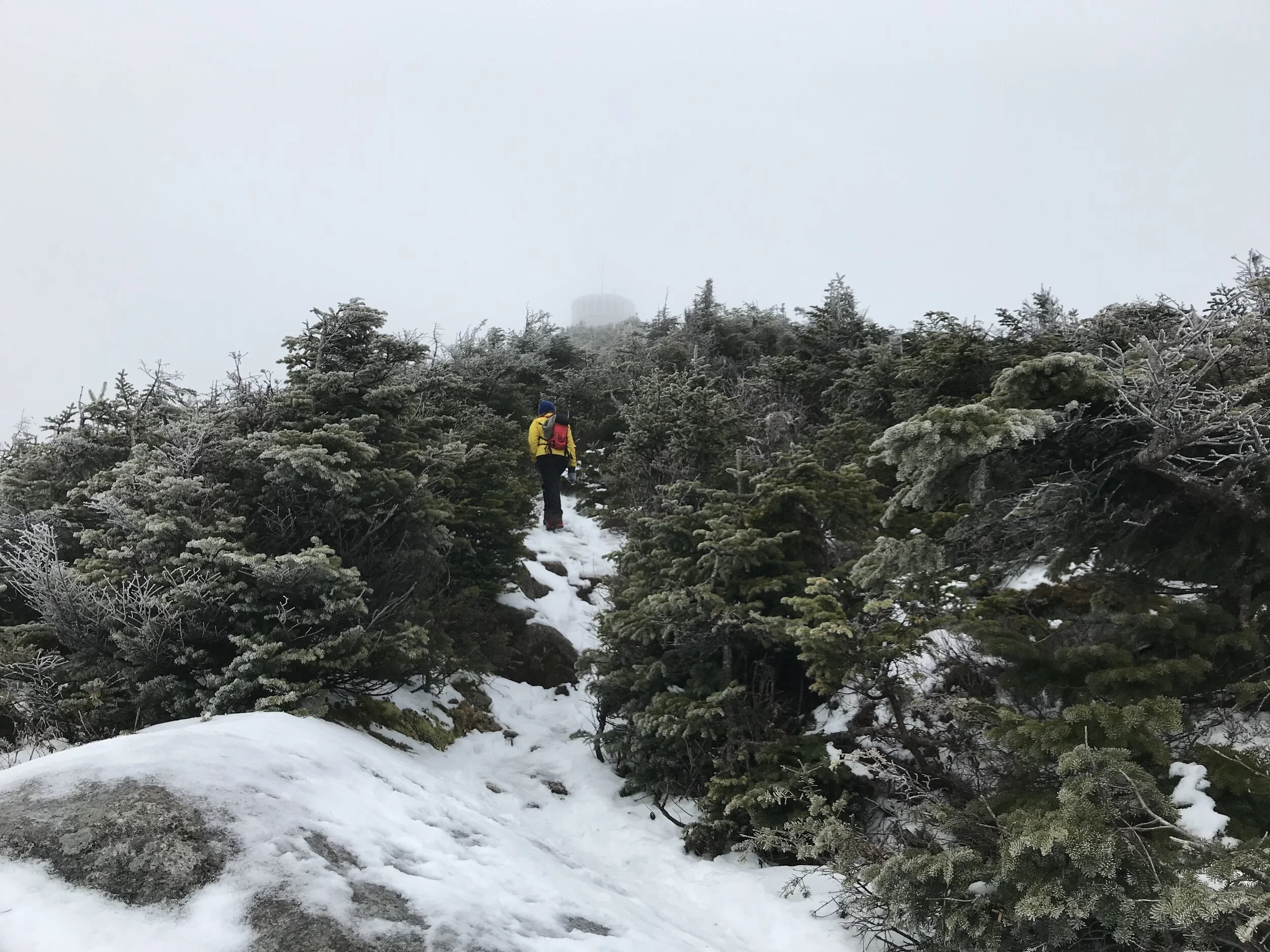 Approaching the summit of Whiteface Mountain