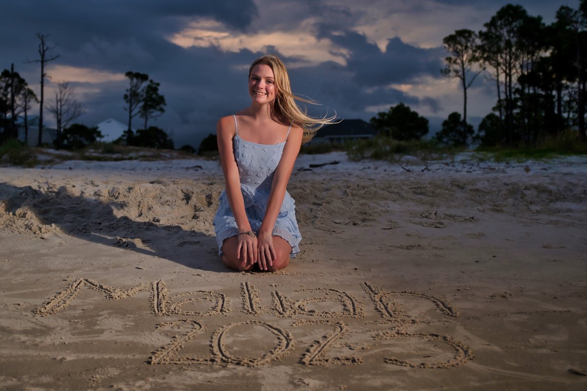  Senior portrait session at Dauphin Island 