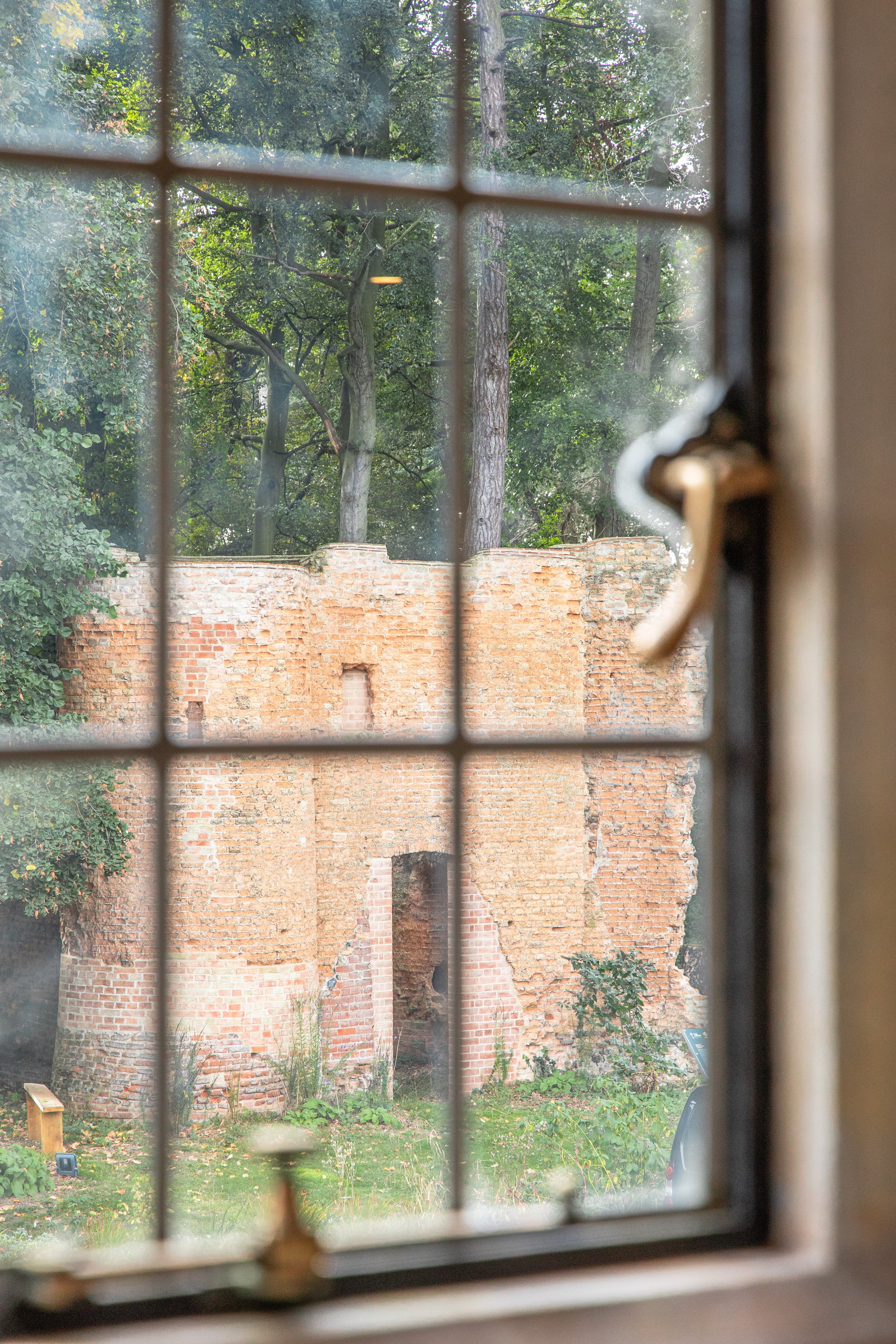 A first-floor view over to the scheduled ancient monument. 