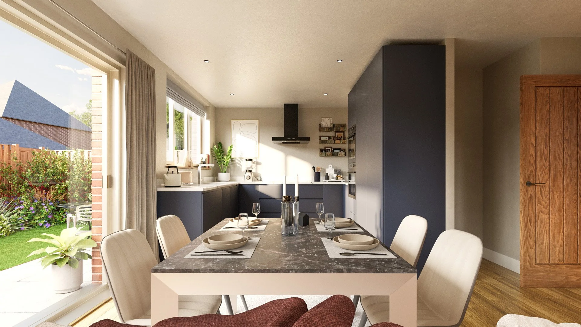 Kitchen and dining room