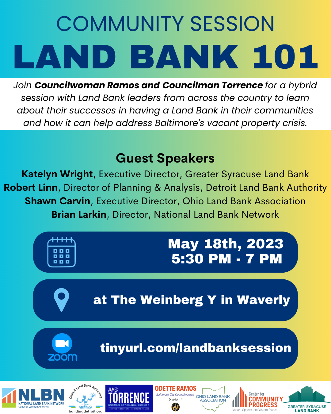 Community Session Land Bank 101 on May 18th — Odette Ramos