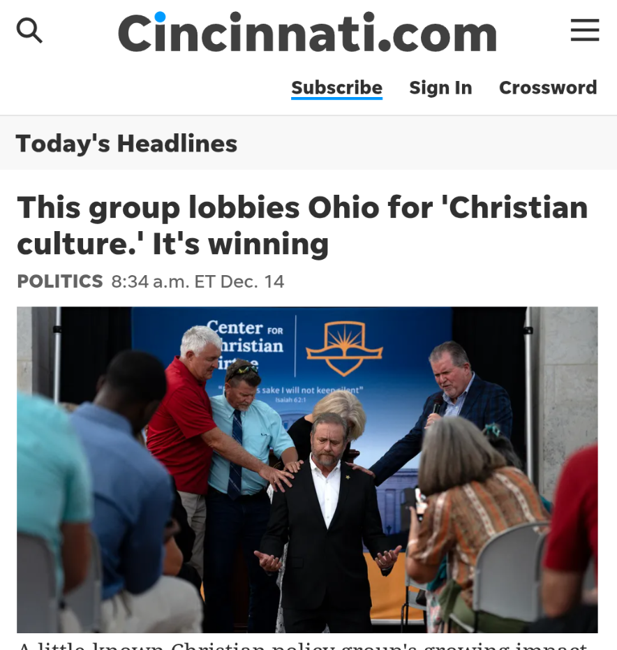 Cincinnati Enquirer: “How CCV turns beliefs into bills”
