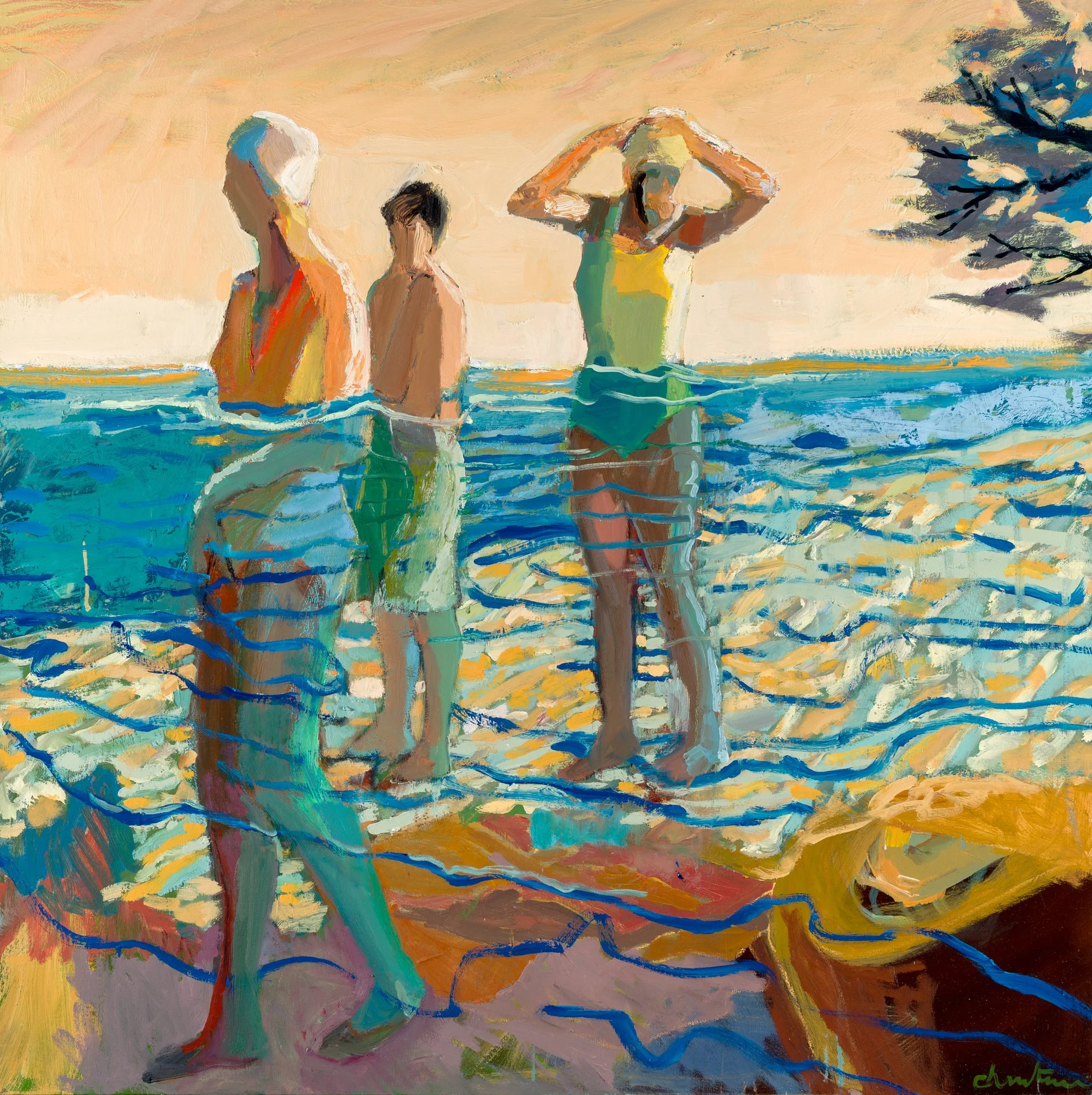 Swim Team, 36 x 36 in