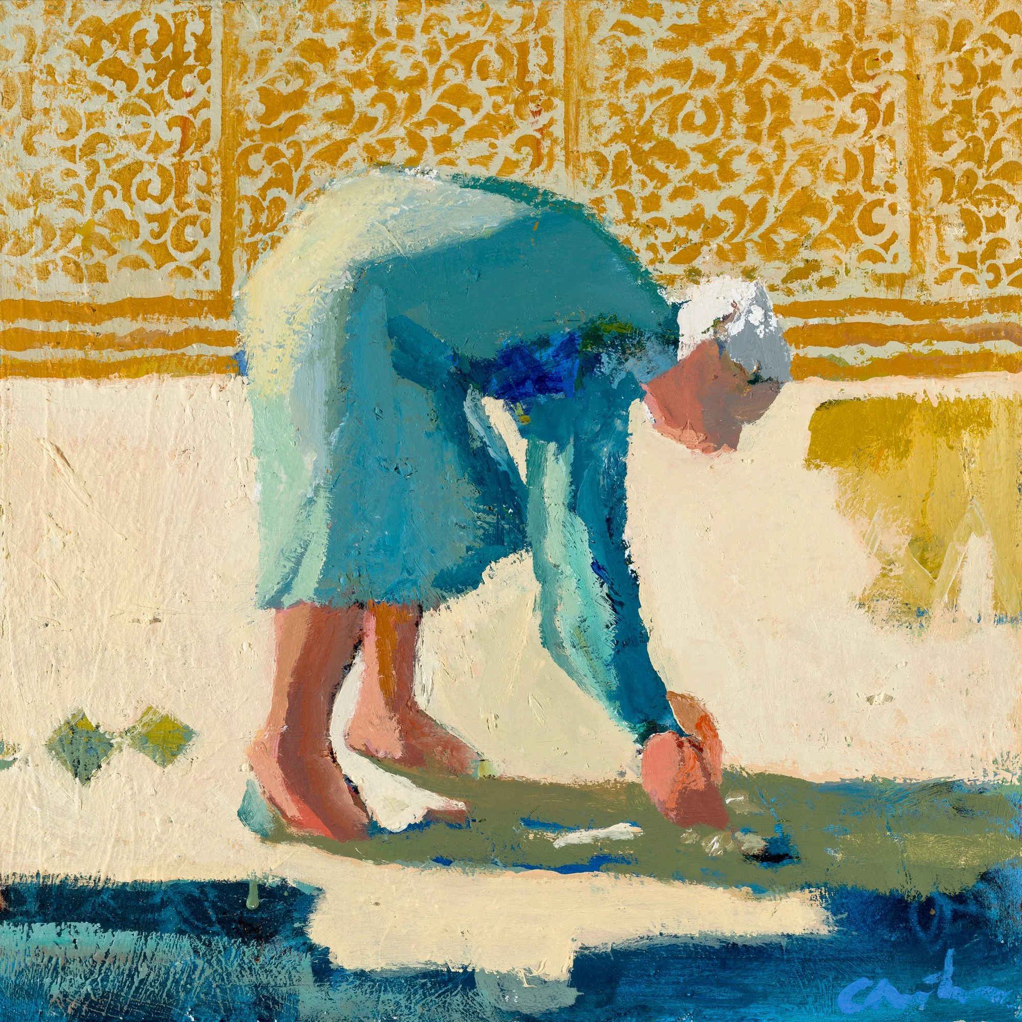 Current (Revisited), 18 x 18 in