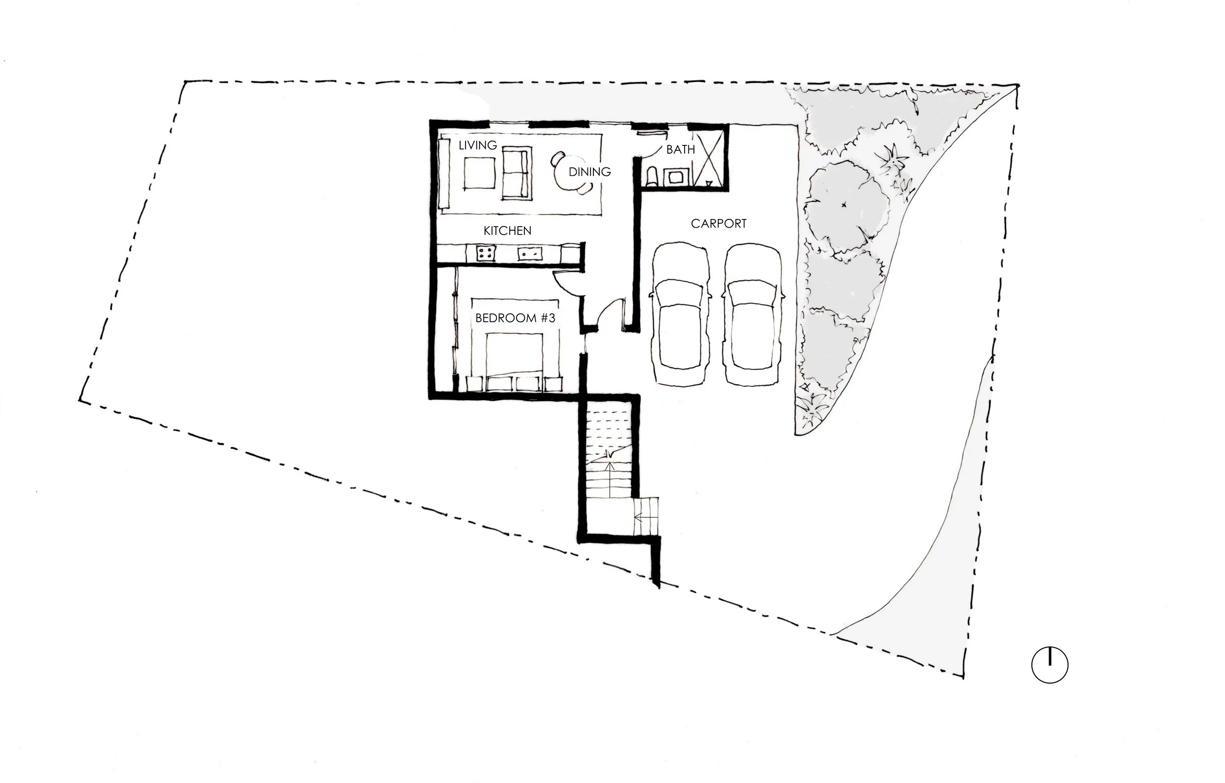 GROUND LEVEL FLOOR PLAN (ACCESSORY DWELLING UNIT)