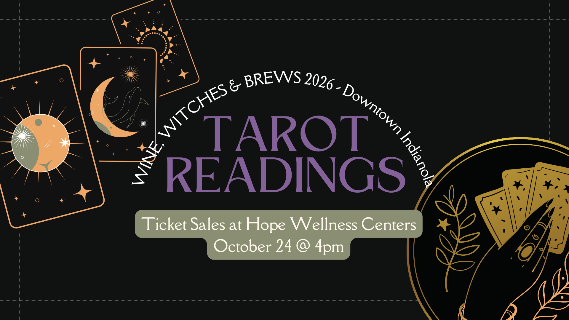 Tarot Readings during Wine, Witches and Brews at Hope Wellness Centers