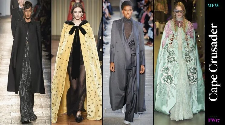 Cape Crusader
6 Need-to-Know Trends from Milan Fashion Week
By Dora Fung 
Photo Research and Graphics by Casey Hollister for Yahoo Style