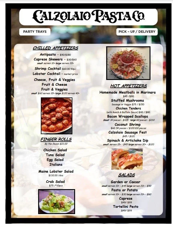 Catering — Calzolaio Pasta Co.