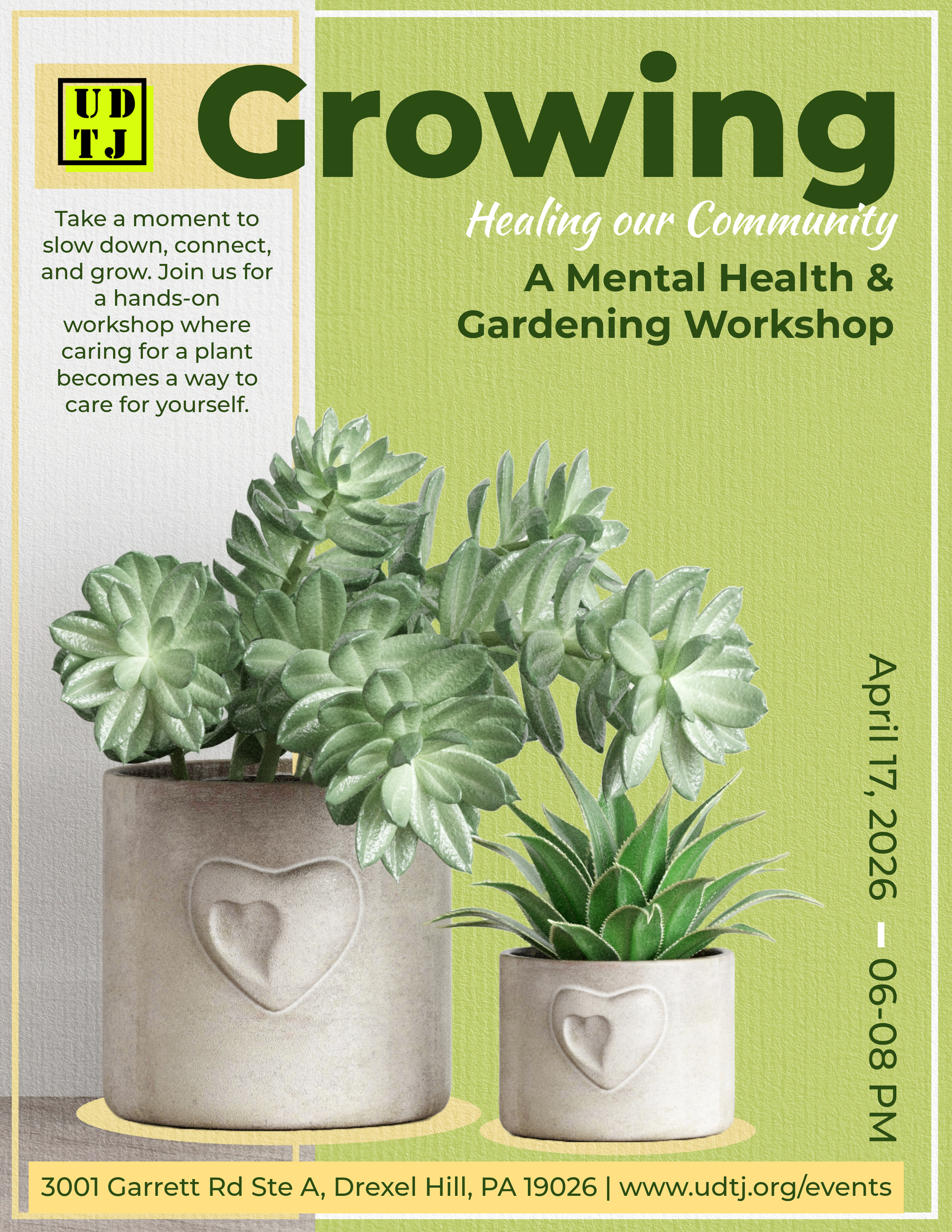 Growing - Healing in our Community A Mental Health &amp; Wellness Workshop