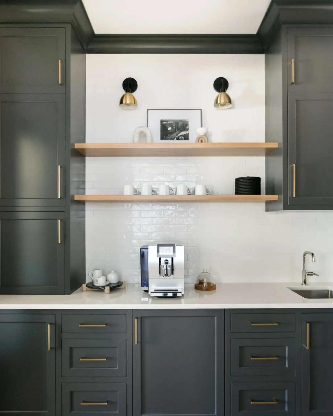 Happy National Coffee Day! ☕ Sharing a few of our favorite coffee nooks because your morning brew deserves a beautiful spot too! 

Photography | @wearefreebird 

Builder | @mollabuilders (project image 2+3) 
Builder | @kelcocarpentry (project image  
