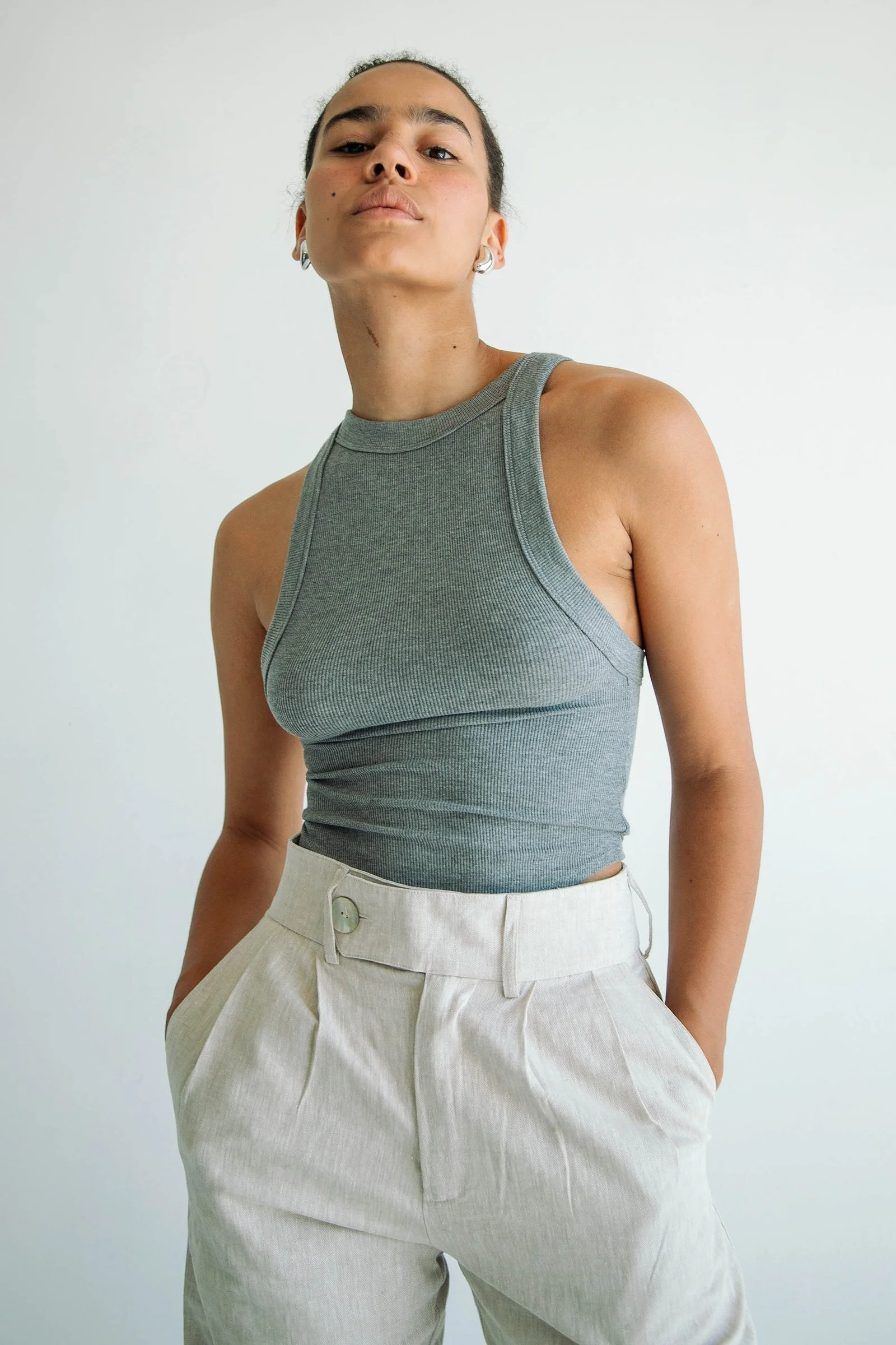 XIMENO TANK TOP HEATHER GREY