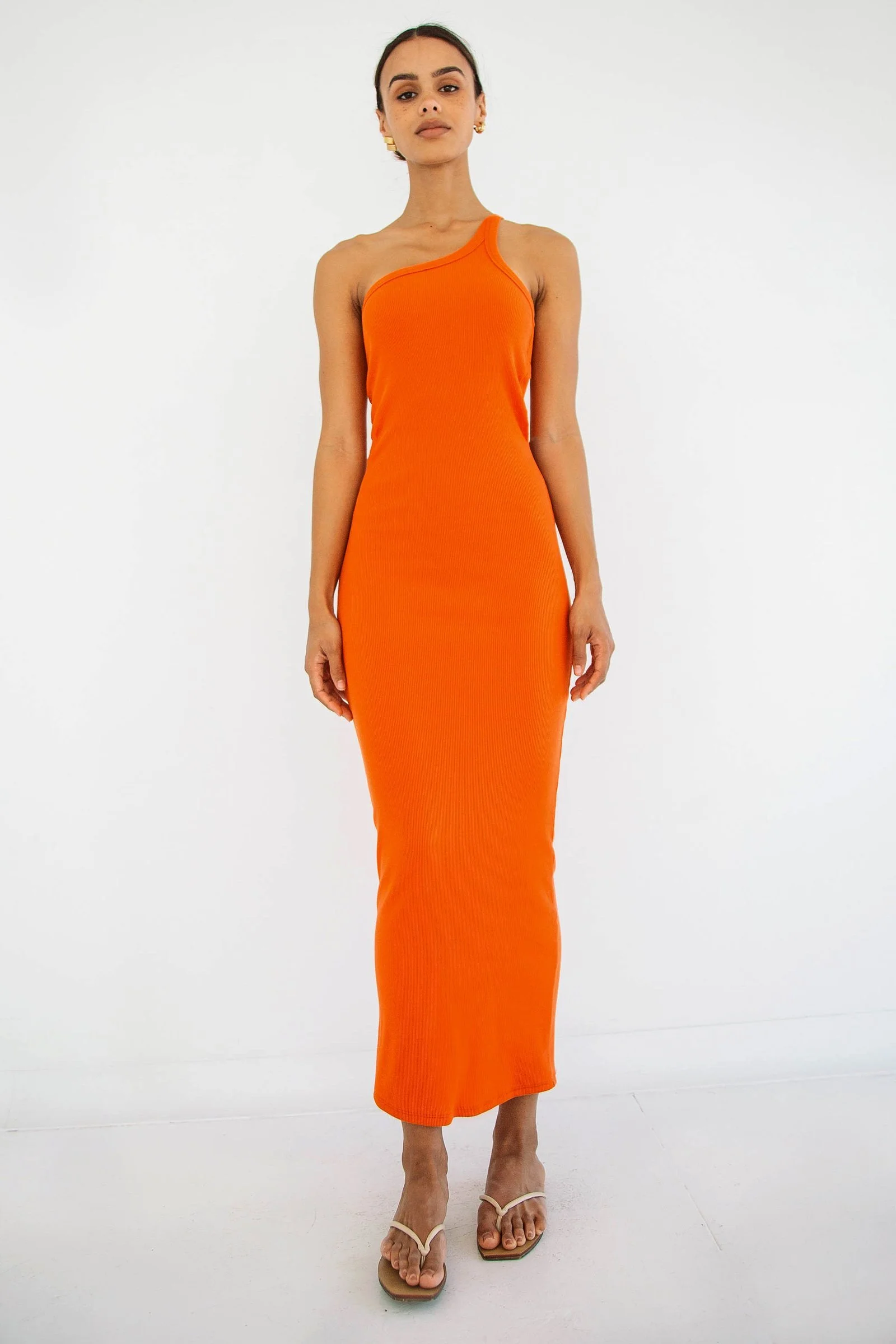 GAEL DRESS RED-ORANGE