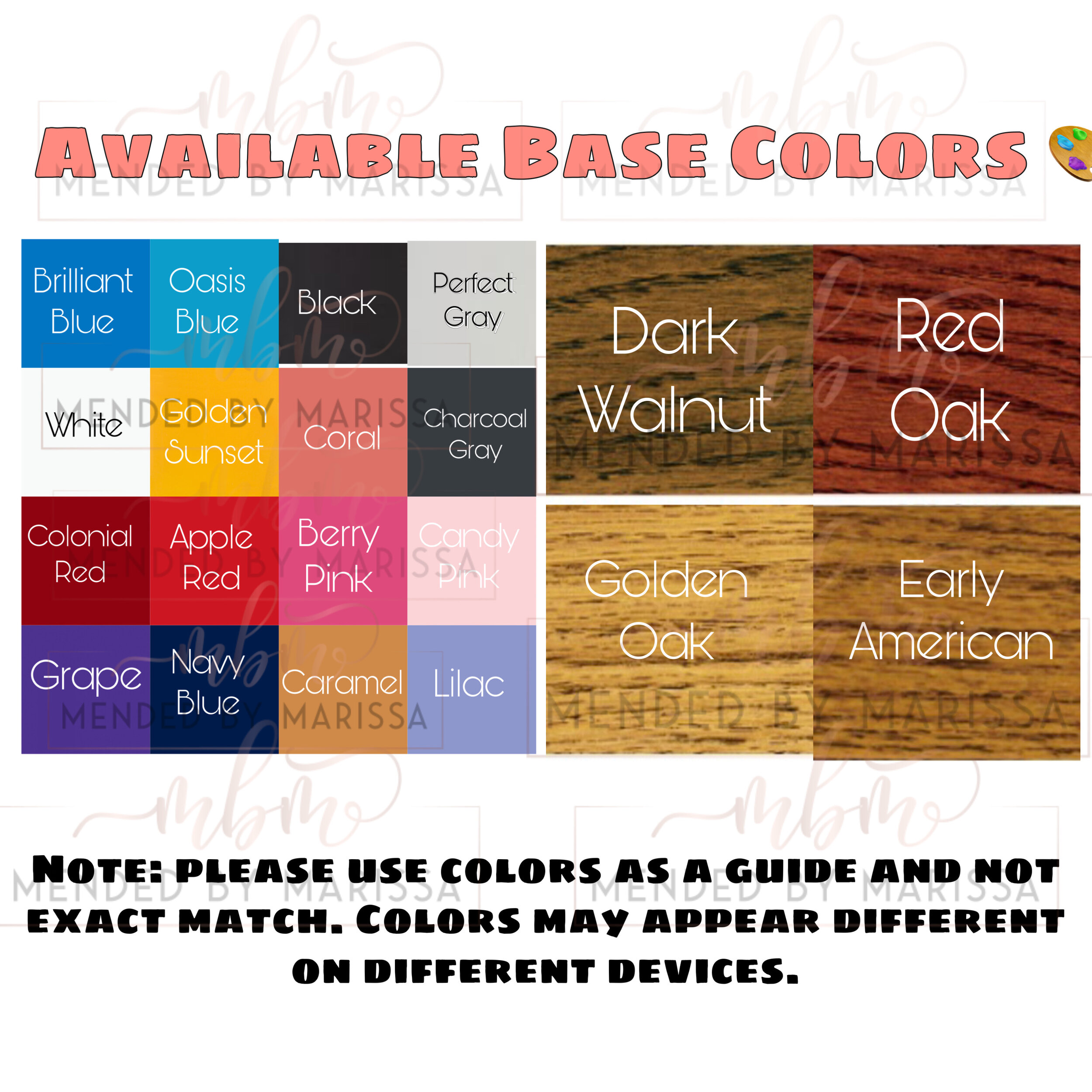 BASE COLOR GUIDE