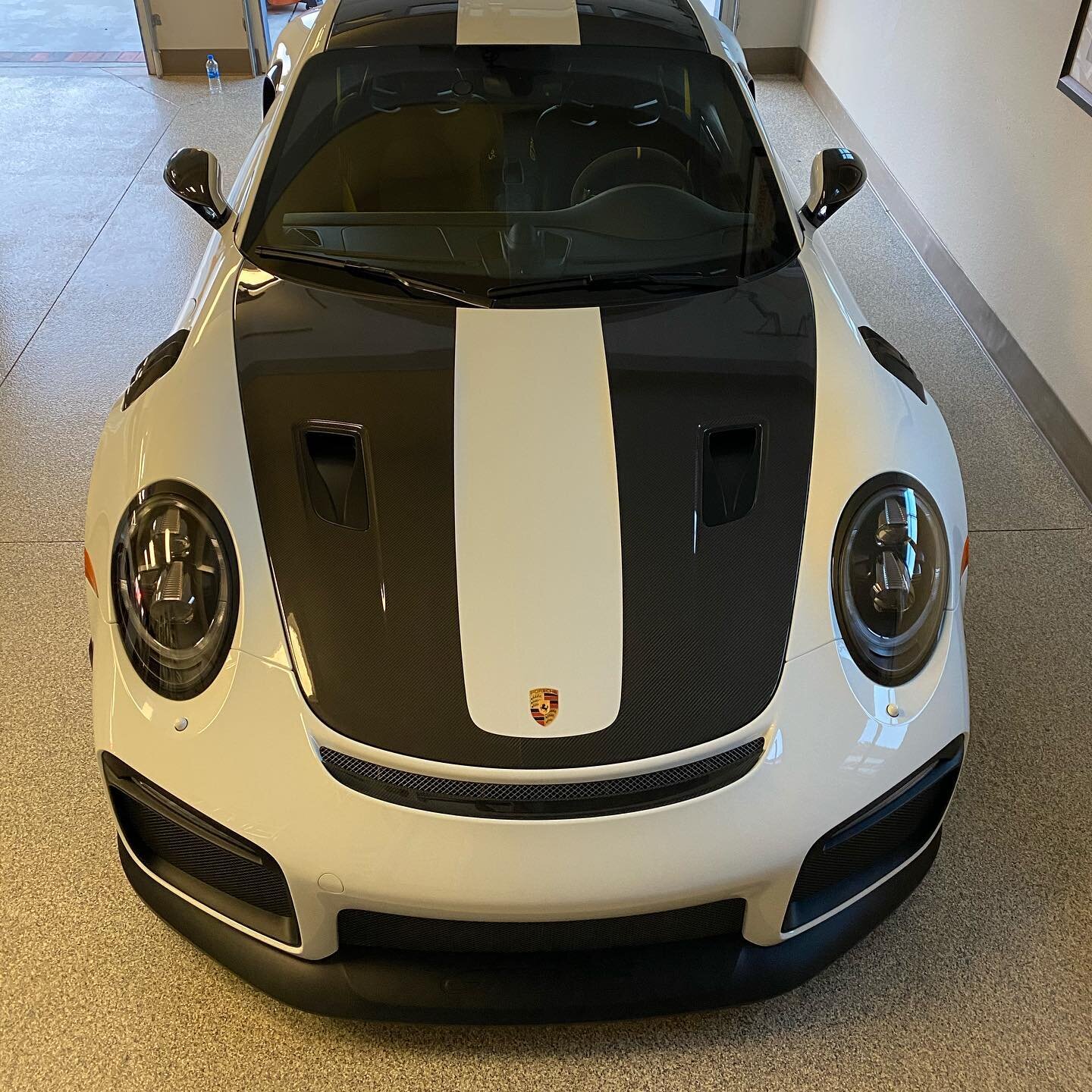 This gorgeous GT2RS received our new pure Graphene Coating! Unrivaled protection, gloss, and slickness. #graphene #porsche #gt2rs #coating #detailing
