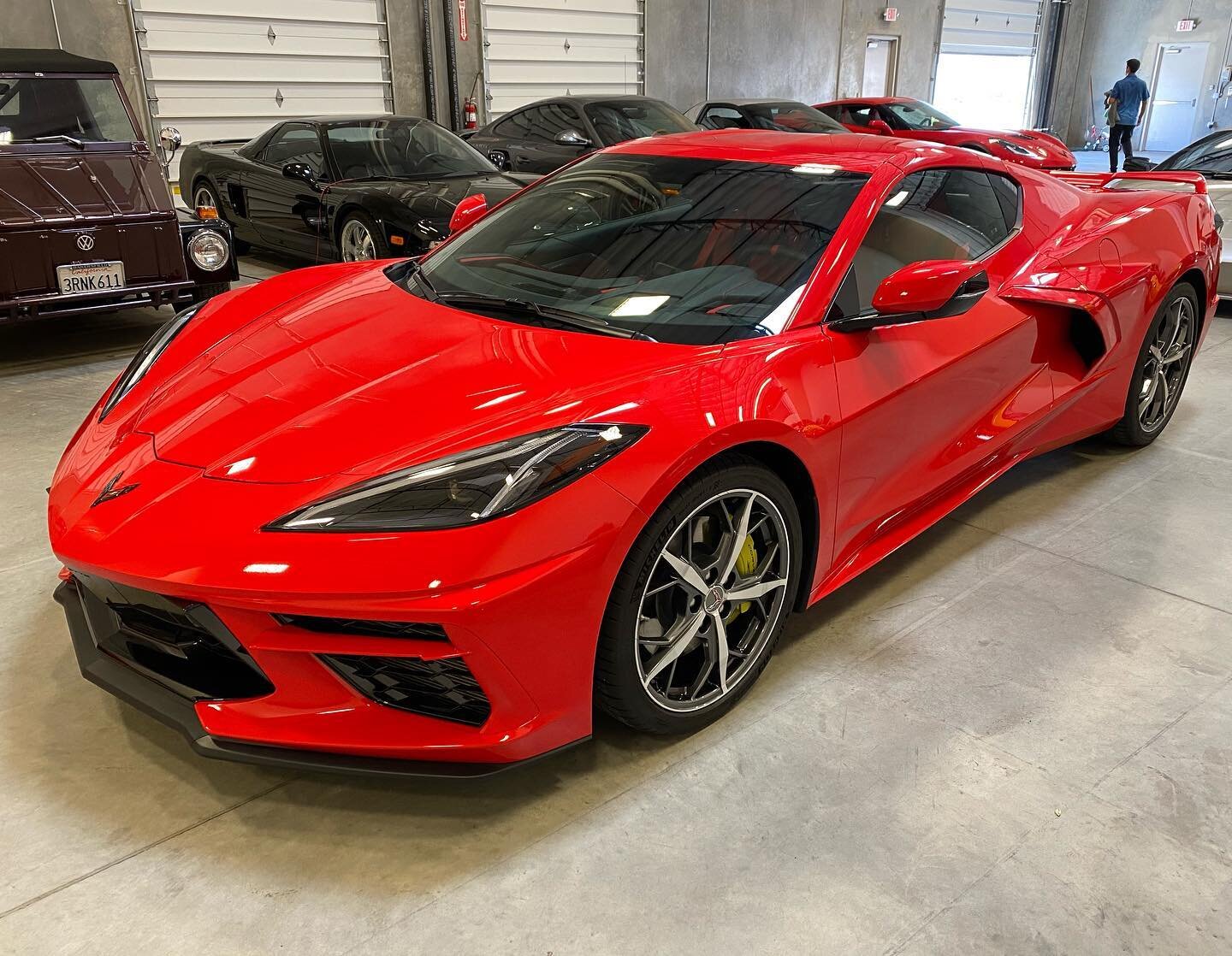Brand new Corvette C8 received our Ceramic Coating package! Stunning car matched with insane gloss!