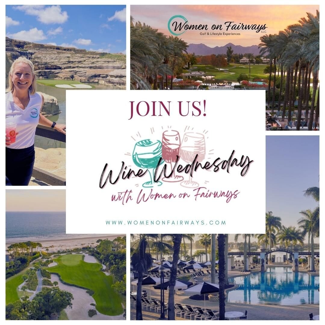 Do you know what we do? ⛳️✈️☀️

We are hosting a free live webinar on Wednesday, October 18th to learn about what Women on Fairways!

Our new series - Wine Wednesdays with Women on Fairways will give you an inside look into our golf trips, how we sta