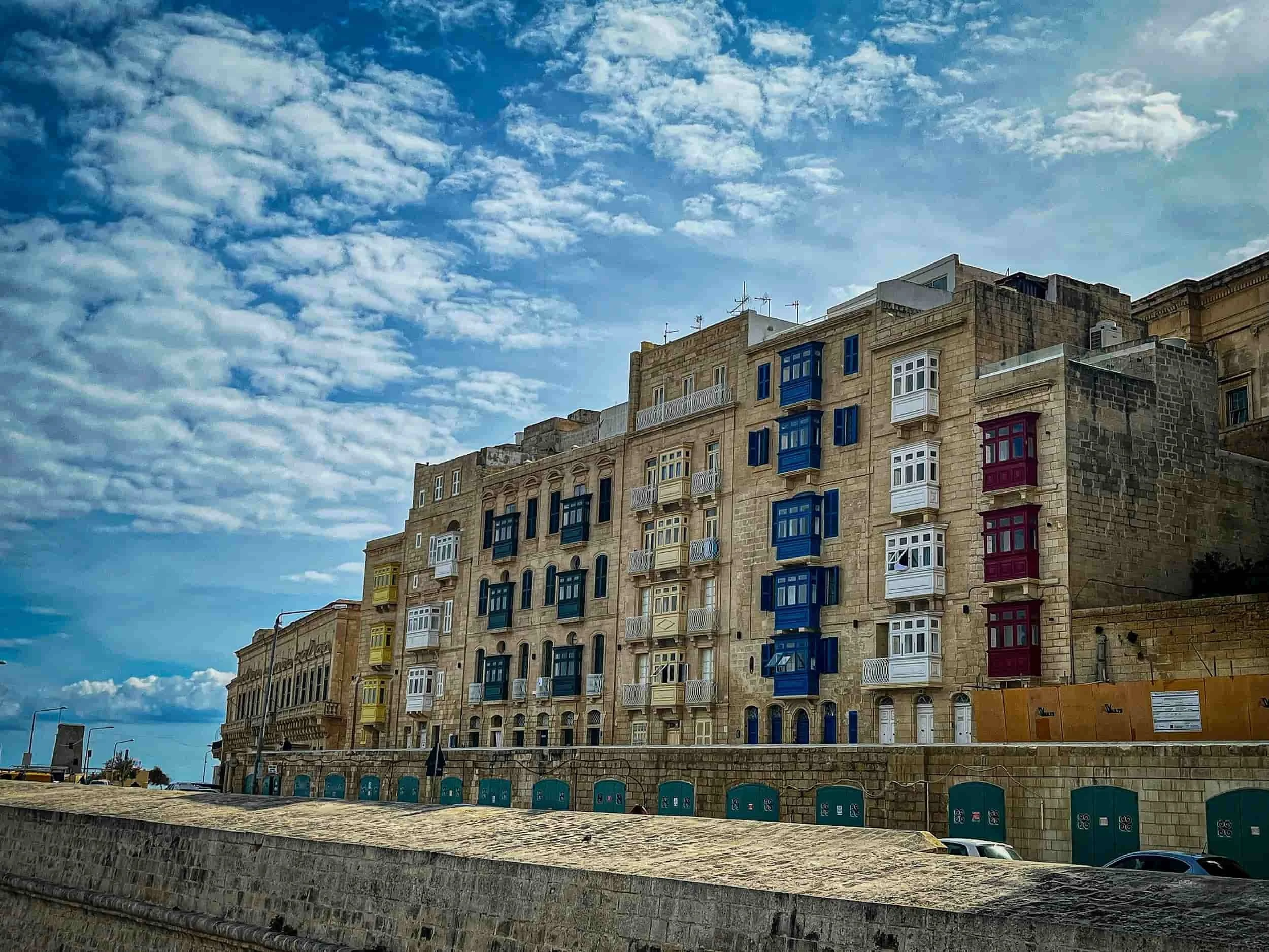 Valletta living units, traditional Maltese Balconies.