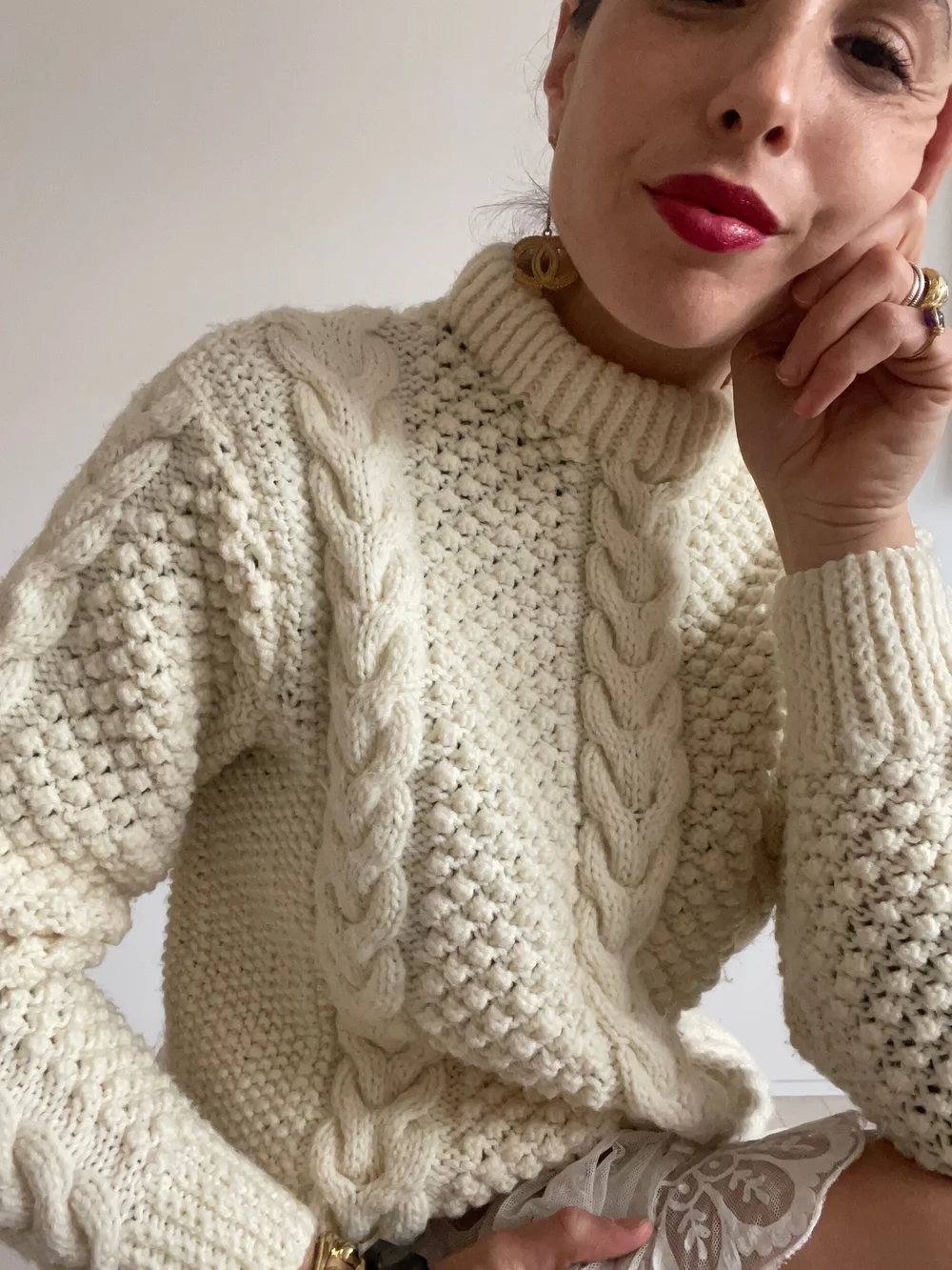 Cable fisherman deals sweater