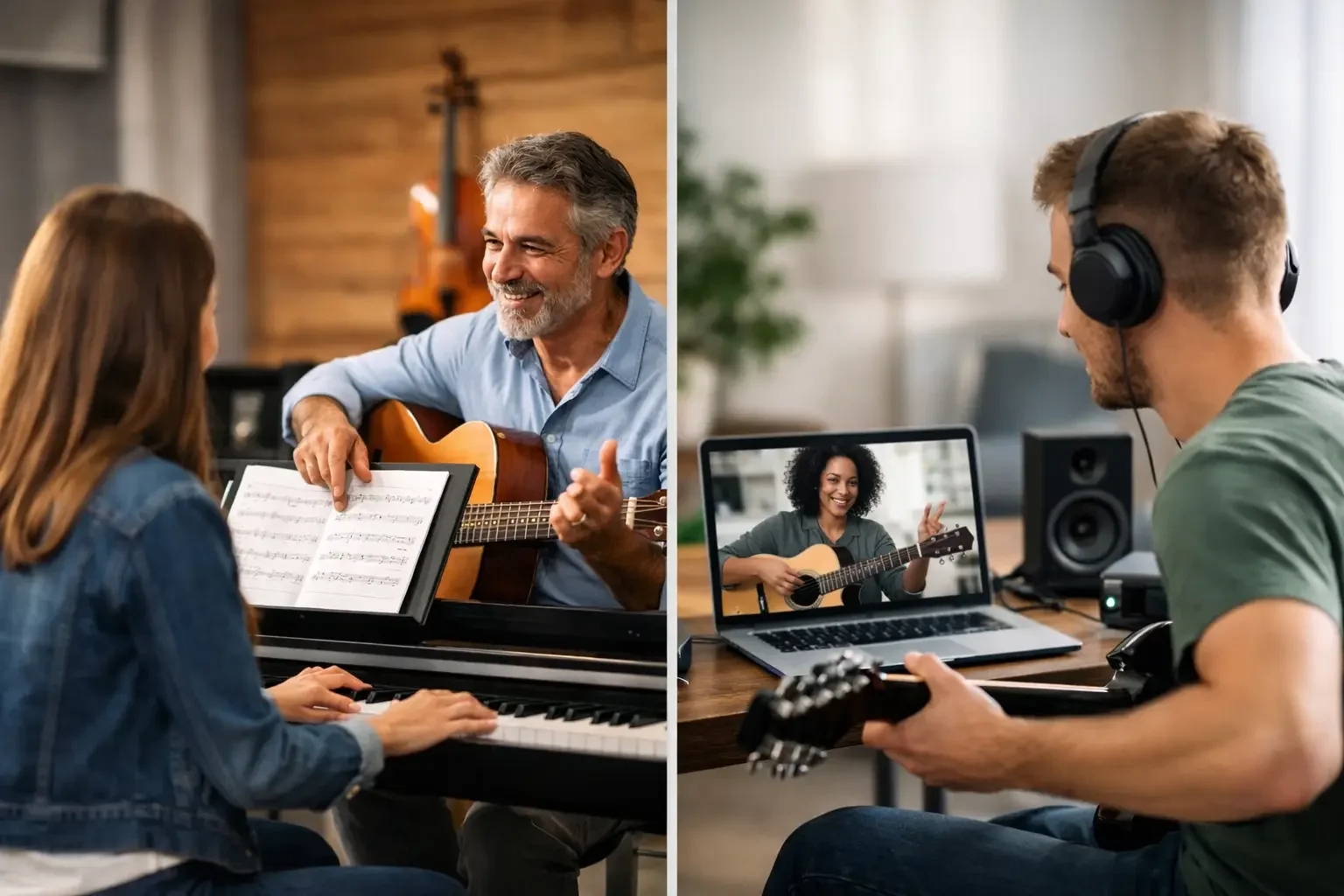 In Person Versus Online Lessons for Music
