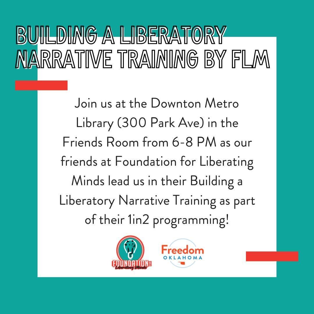 TONIGHT: Our friends at the Foundation for Liberating Minds are talking liberation, and you're invited to be part of the conversation. During Trans Week of Visibility and Action, after our People's Hearing at the Capitol, head on down to the Metropol