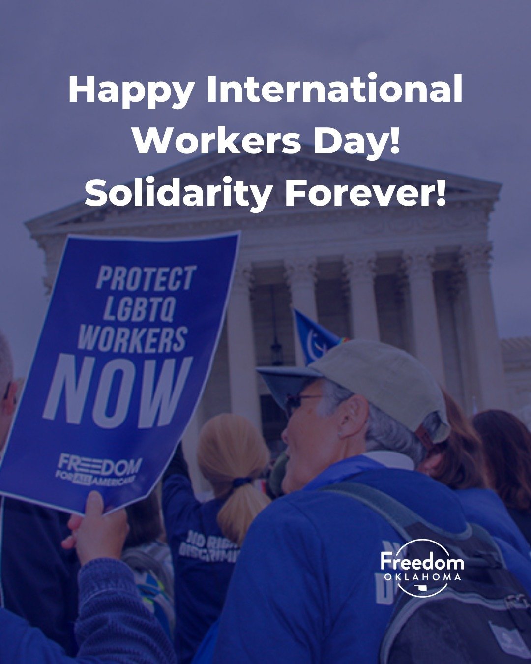 There is nothing commendable about work for work's sake. Workers rights, economic justice, and workplace equity have always been central to 2SLGBTQ+ liberation. To all of the workers and working class this May Day, solidarity forever! 

ID: photo of 