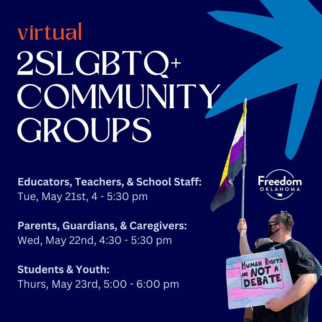 Join us virtually for our May Community Gatherings! Pride season has already begun, and the end of the legislative session is near so there will be much to discuss and catch up on. We also look forward to hearing about your end of school year and sum