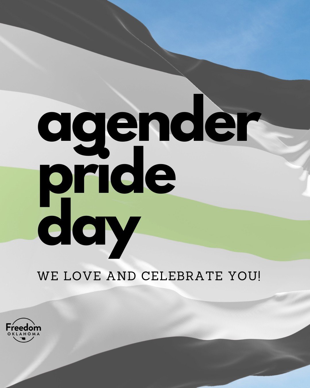 Happy agender pride day! We love and celebrate you!

We remind everyone today that Agender people can have any preference for pronouns (including he/she/they/ze), and some prefer to avoid using gendered language when referring to themselves. Agender 