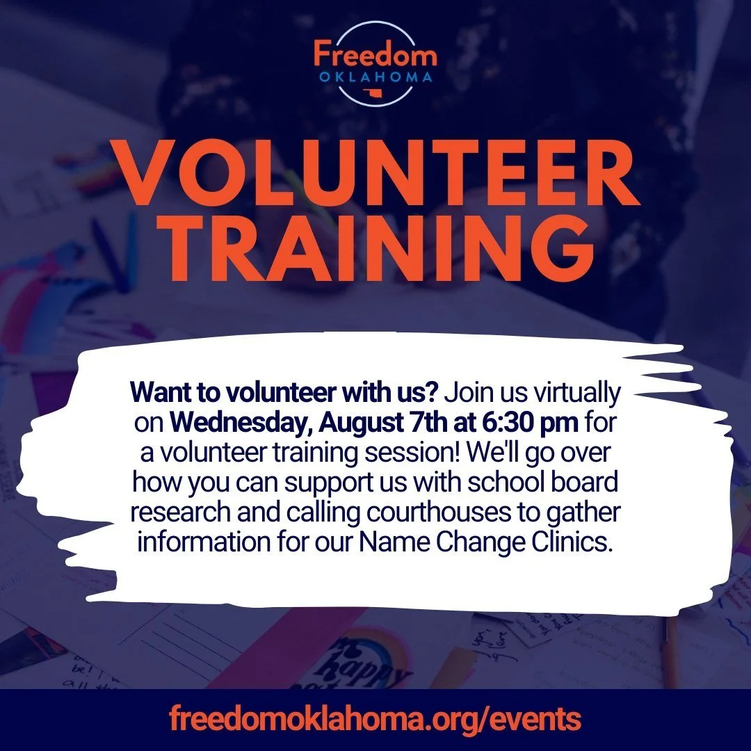 Want to volunteer with us to help make change happen across the state? Join us virtually on Wednesday, August 7th at 6:30 pm for a volunteer training session! 

We'll go over how you can support us with school board research and calling courthouses t