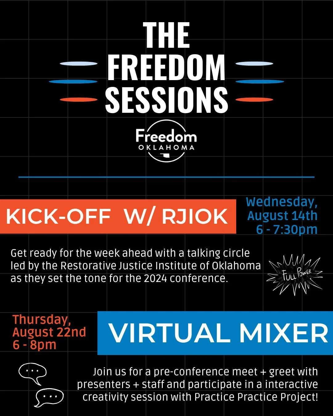 👀Have you heard? The Freedom Sessions is BACK!  This year, our theme is &ldquo;Safety to Thrive.&rdquo; Our communities have fought endlessly for the ability to be safe and thrive and that has been by no one&rsquo;s help but our own. Join us as we e