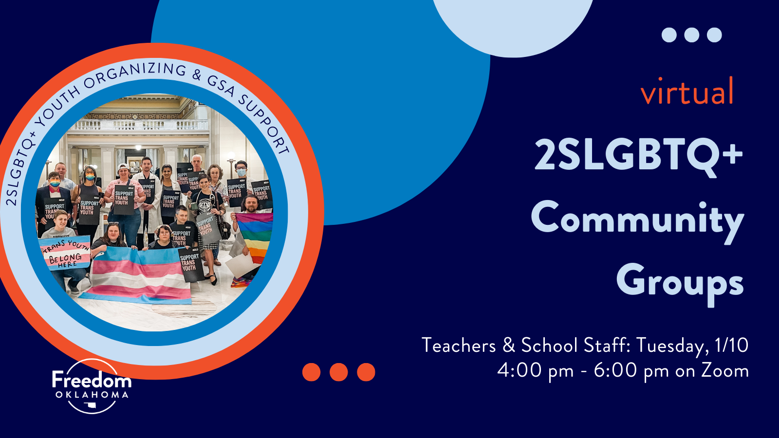 Educators & School Staff 2SLGBTQ+ Community Group January — Freedom Oklahoma