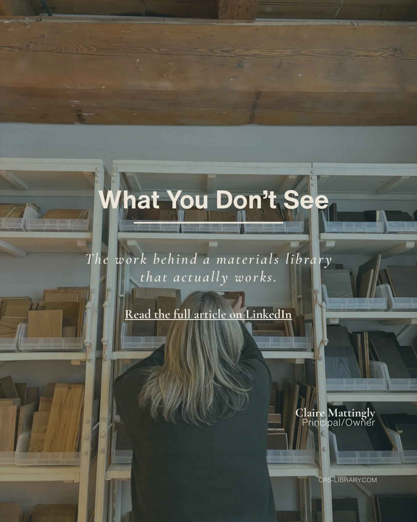 A materials library should do more than look organized&mdash;it should support the way your design team works.

In her latest article, Claire shares what really goes into building a materials library that improves workflow, saves time, and helps desi