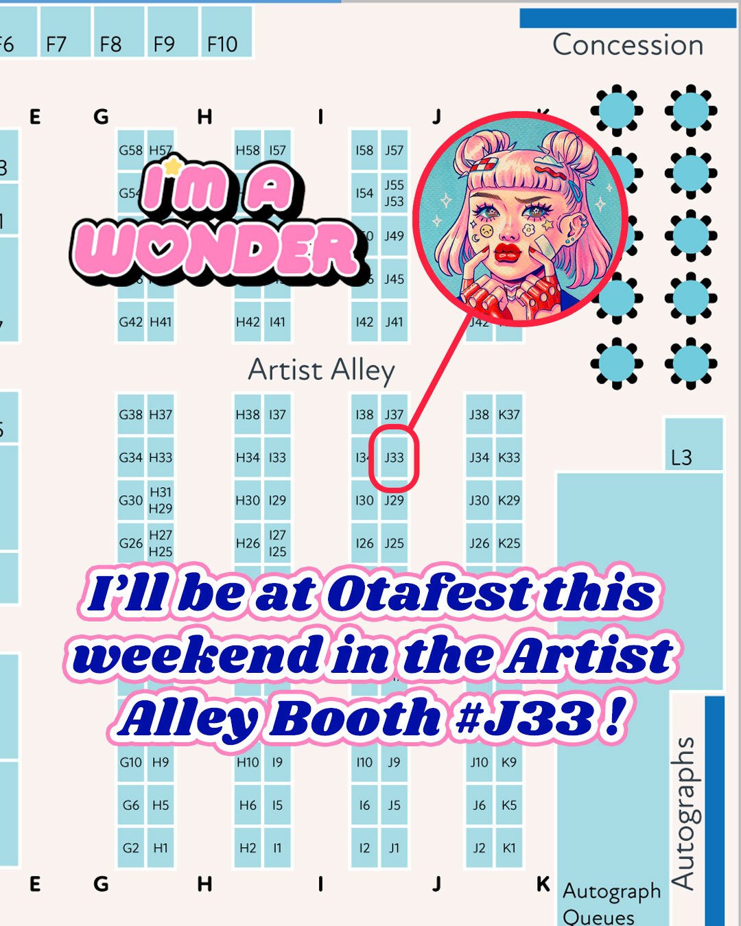 I'll be in the Artist Alley at Otafest this coming weekend Booth J33 !~ 
It'll be my first time at this convention and my first time in Calgary! Hope to see some of y'all there 🤠❤️
#otafest2025