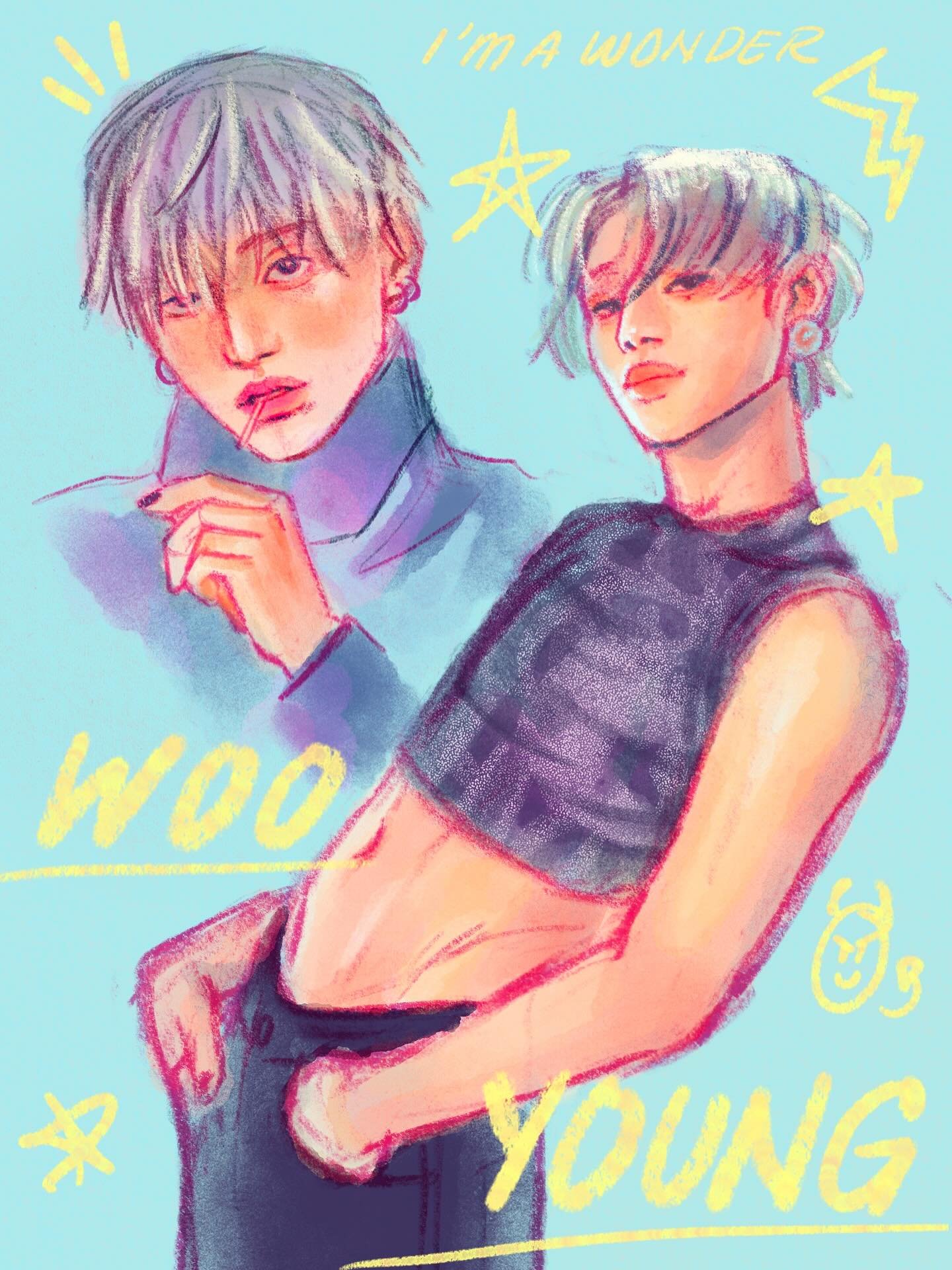 Something digital? From meeee??? Yes because the new @ateez_official_ comeback is song of the summer 🍋☀️🤩
And Wooyoung slayed this photoshoot ❤️&zwj;🔥