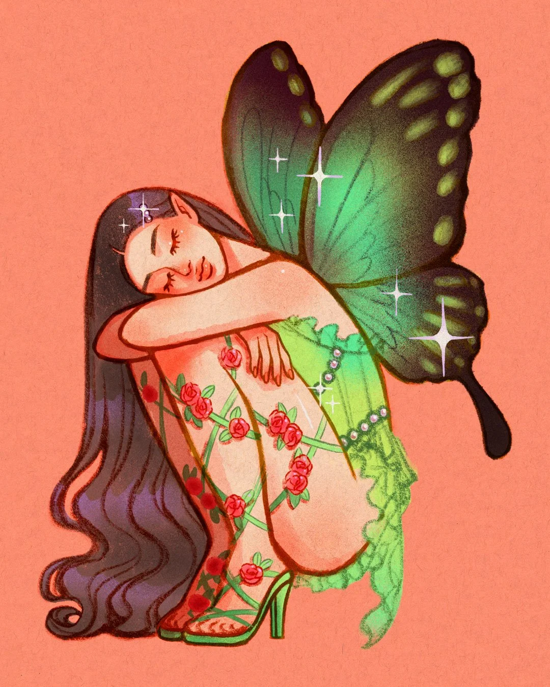 This month's mail club is fairies!~ This is the sticker design, I really like how the texture looks on the wings hehe 😍
Will be working on the print artwork this week!
Sign up anytime between now and July 31 on my Patre0n page for this theme 😊