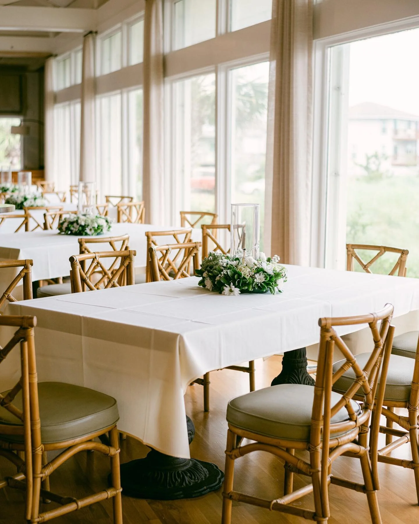 An abundance of natural light at the Surf Club in Wrightsville Beach ✨
