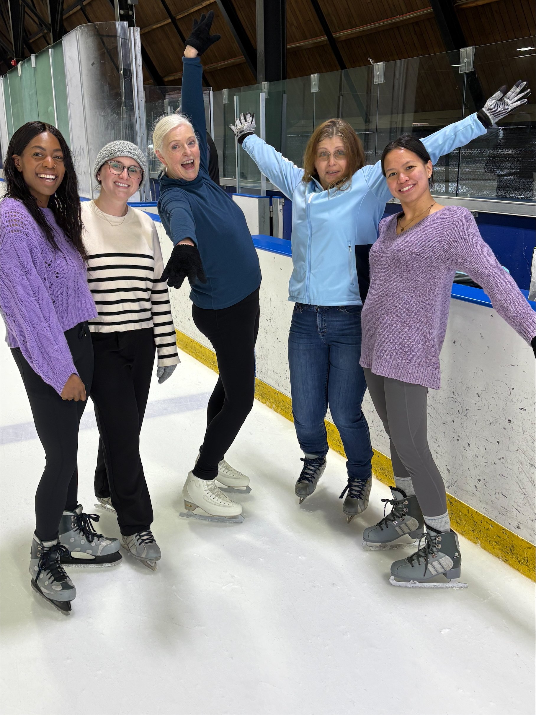 Tina's mentorship extends to ice skating (and eating Mexican food afterwards!)