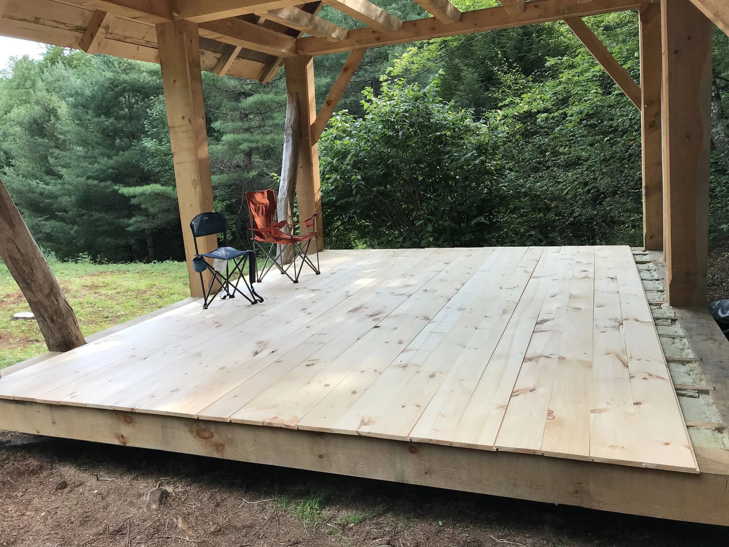 The subfloor laid.
