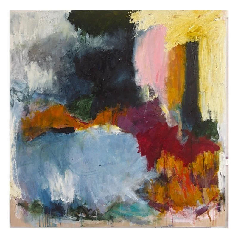 Jersey City
.
Recent commission for @distafjay (Thank you! Thank you! Thank you!) with wonderful aligned direction of bold loud colors with rich texture ❤️
.
Always so happy when my pieces end up in peoples homes. 
.
Pencil, acrylic and oil stick on 