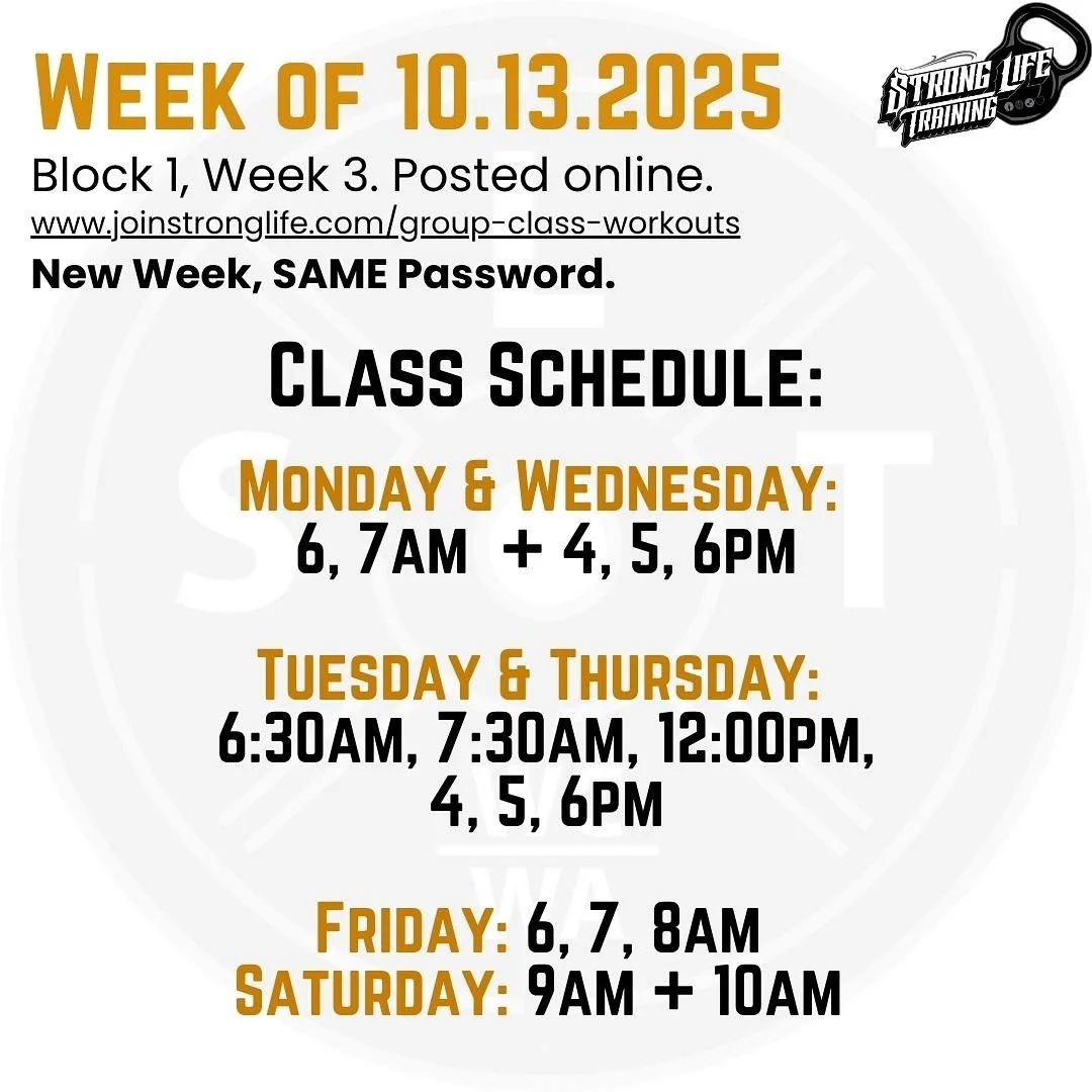 𝗪𝗼𝗿𝗸𝗼𝘂𝘁𝘀 𝗣𝗼𝘀𝘁𝗲𝗱 ✔️

Class Schedule: 𝐌𝐨𝐧𝐝𝐚𝐲 &amp; 𝐖𝐞𝐝𝐧𝐞𝐬𝐝𝐚𝐲: 6am, 7am, 4pm, 5pm, 6pm
𝐓𝐮𝐞𝐬𝐝𝐚𝐲 &amp; 𝐓𝐡𝐮𝐫𝐬𝐝𝐚𝐲: 6:30am, 7:30am, 12:00pm, 4, 5, 6pm 𝐅𝐫𝐢𝐝𝐚𝐲: 6, 7, 8am 𝐒𝐚𝐭𝐮𝐫𝐝𝐚𝐲: 9am &amp; 10am

📲 As